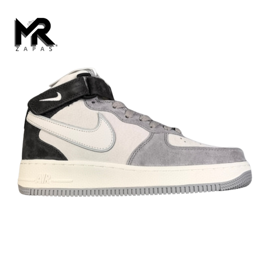 N**K AIR FORCE 1 MID - BLANCO / GRIS / NEGRO