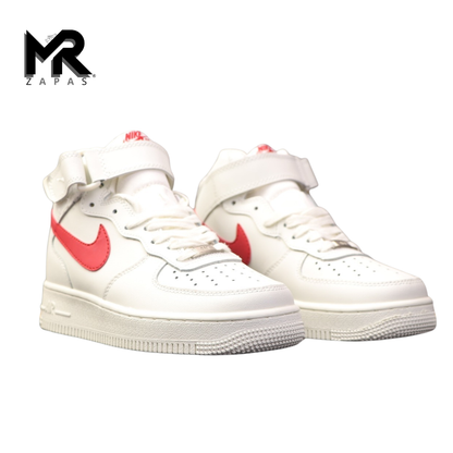 N**K AIR FORCE 1 MID - BLANCO / ROJO TRAD.