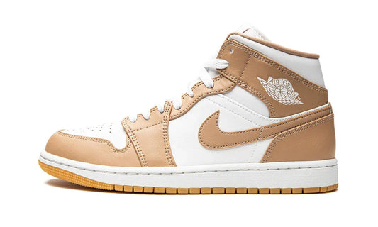 Air J0RD@N -  1 Mid Hemp Tan White