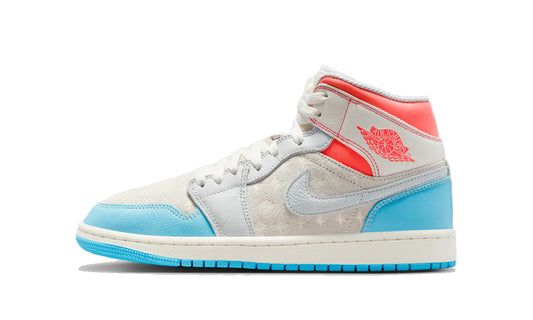 Air J0RD@N -  1 Mid Sail Hot Lava Blue Chill (W)